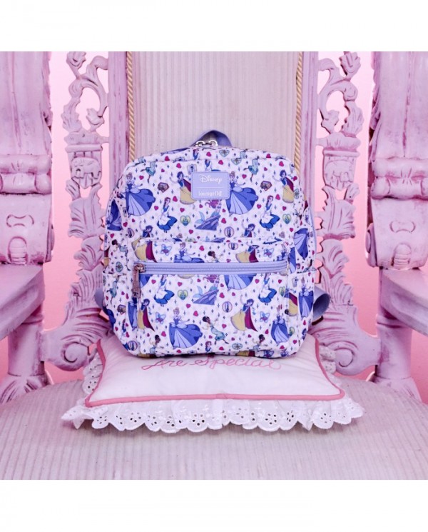 Sac à dos Loungefly - Disney Princess Manga Style All-Over Print Nylon Square
