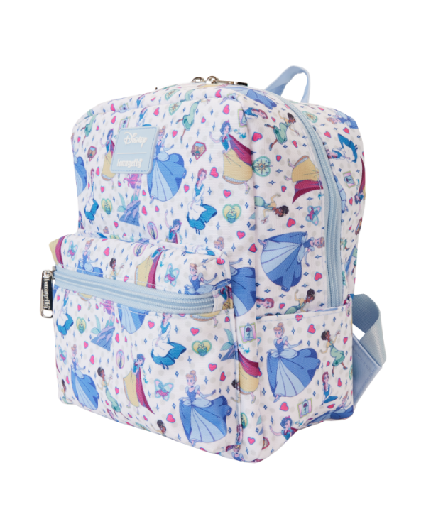 Sac à dos Loungefly - Disney Princess Manga Style All-Over Print Nylon Square