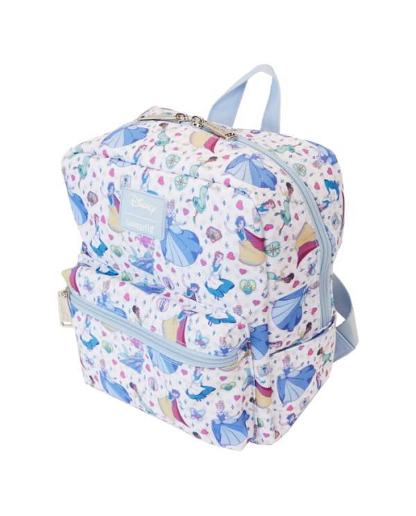 Sac à dos Loungefly - Disney Princess Manga Style All-Over Print Nylon Square