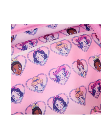 Sac à dos Loungefly - Disney Princess Manga Style All-Over Print Nylon Square