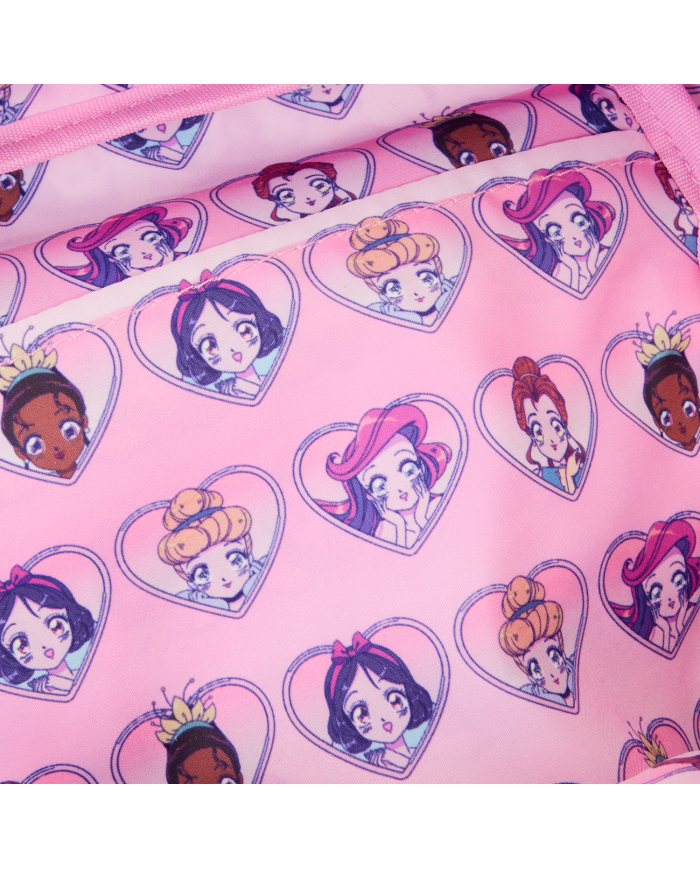 Sac à dos Loungefly - Disney Princess Manga Style All-Over Print Nylon Square