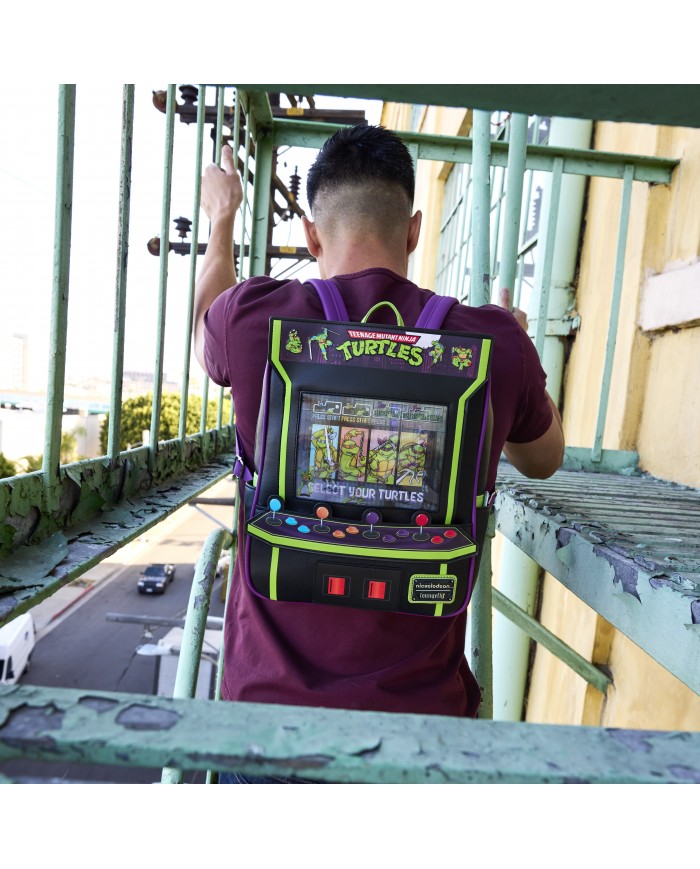Sac à dos Loungefly - Tortues Ninja 40th Anniversary Vintage Arcade Lenticular Glow