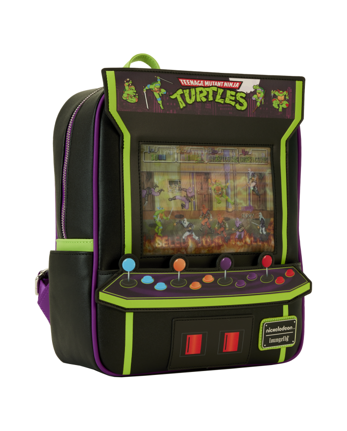 Sac à dos Loungefly - Tortues Ninja 40th Anniversary Vintage Arcade Lenticular Glow