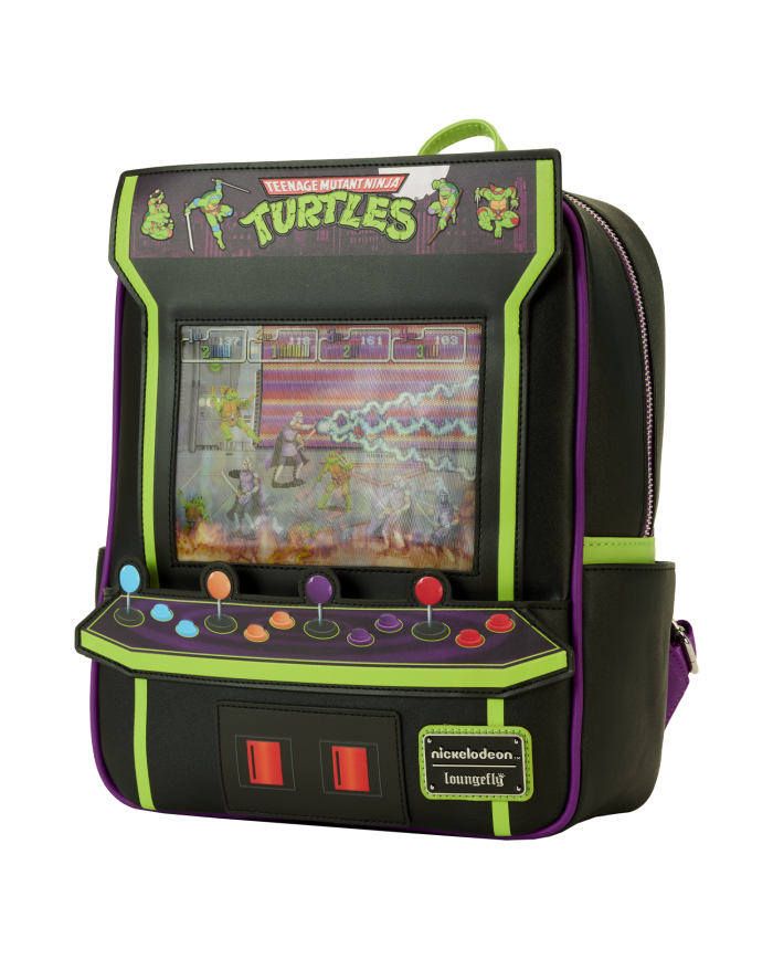 Sac à dos Loungefly - Tortues Ninja 40th Anniversary Vintage Arcade Lenticular Glow
