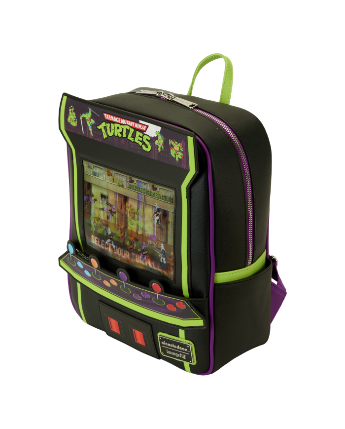 Sac à dos Loungefly - Tortues Ninja 40th Anniversary Vintage Arcade Lenticular Glow