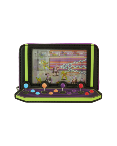 Portefeuille Loungefly - Tortues Ninja 40th Anniversary Vintage Arcade Lenticular Glow