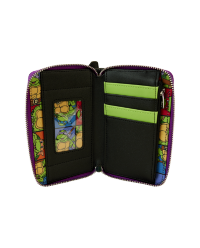 Portefeuille Loungefly - Tortues Ninja 40th Anniversary Vintage Arcade Lenticular Glow