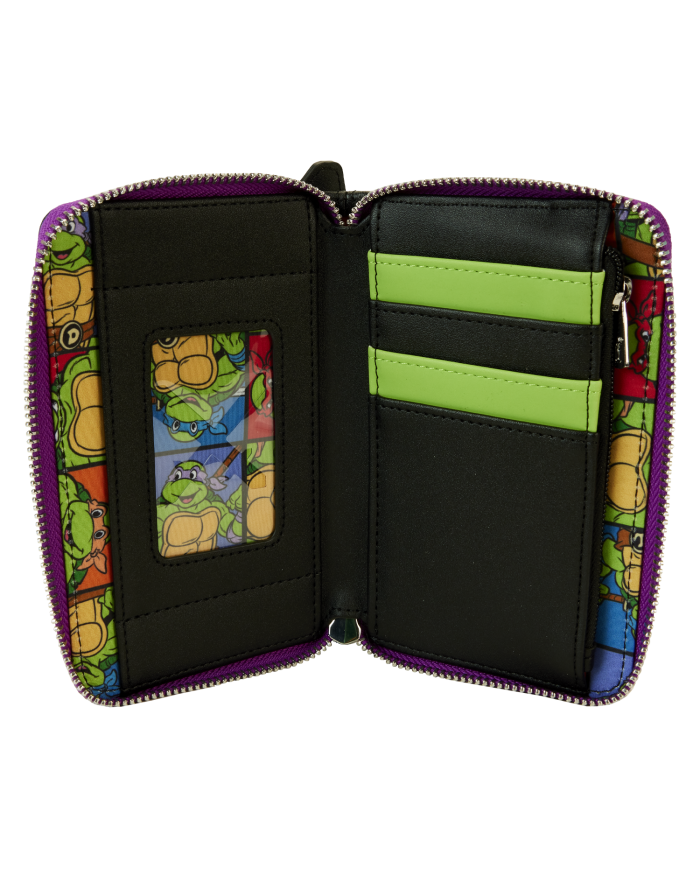 Portefeuille Loungefly - Tortues Ninja 40th Anniversary Vintage Arcade Lenticular Glow